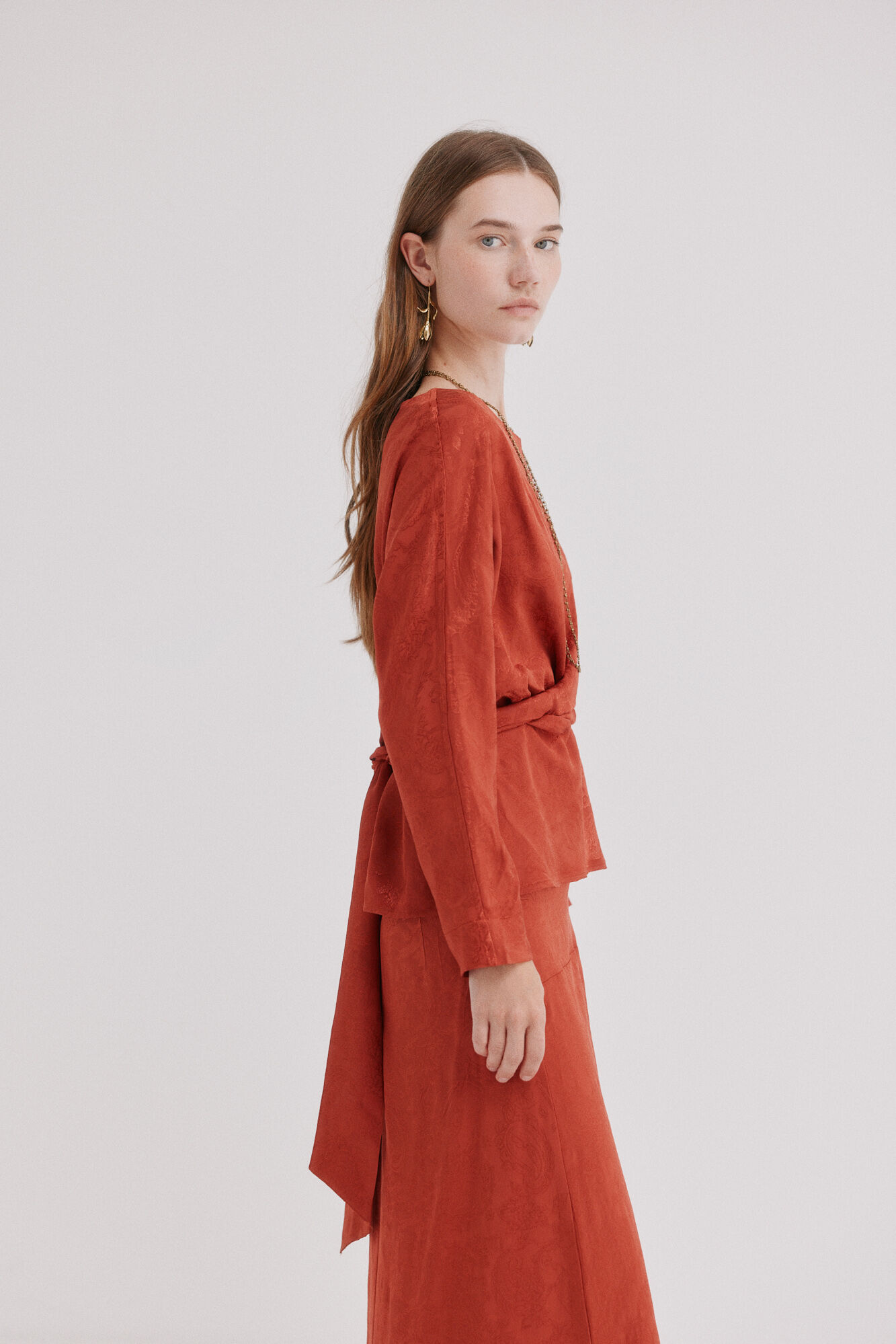 Hoss Intropia Clea .Blusa jacquard Rosa
