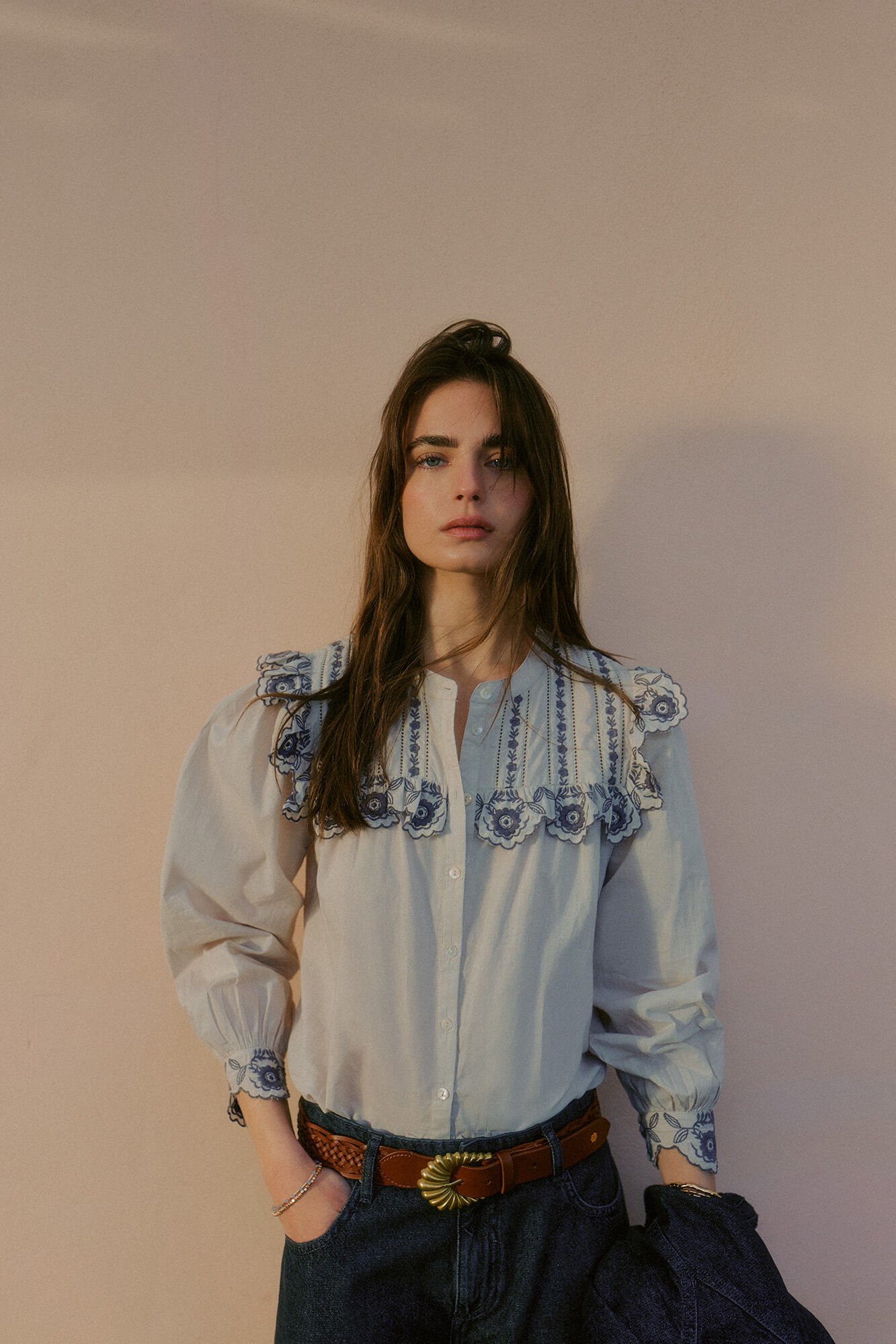 Hoss Intropia Carolina. Blusa bordada