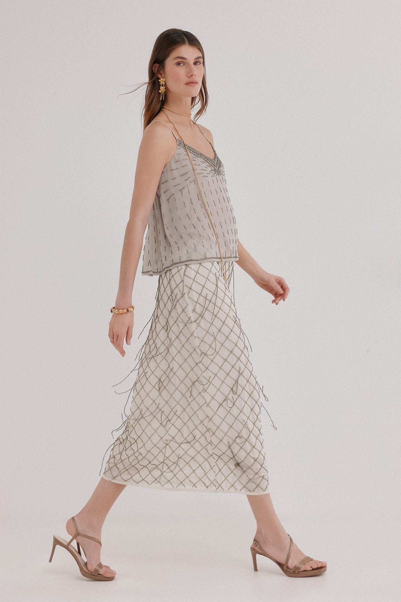 Hoss Intropia Ren&eacute;e. Falda bordada