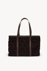 Hoss Intropia Neila. Velvet shopper bag Brown