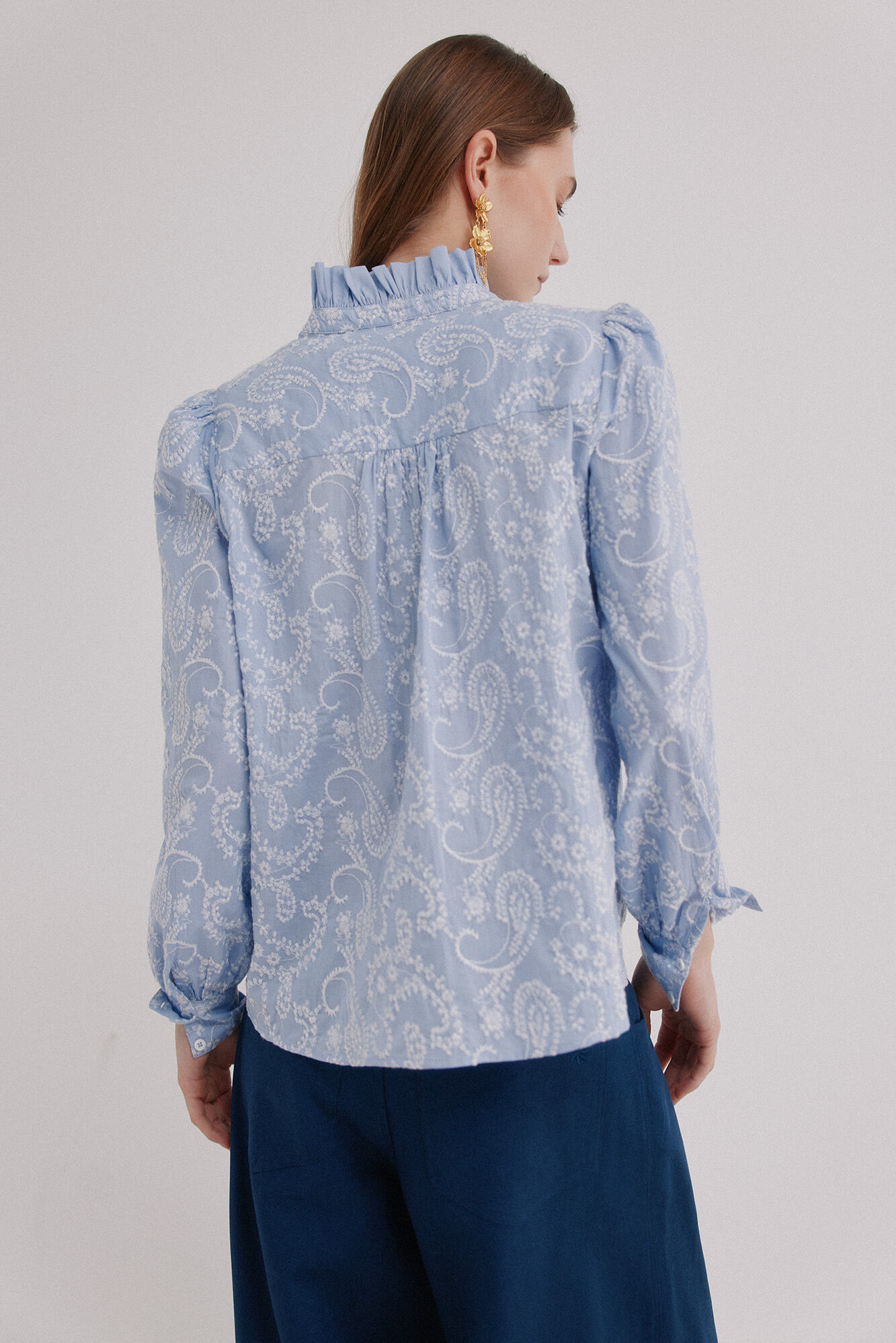 Hoss Intropia Embroidered blouse CANDELA Blue