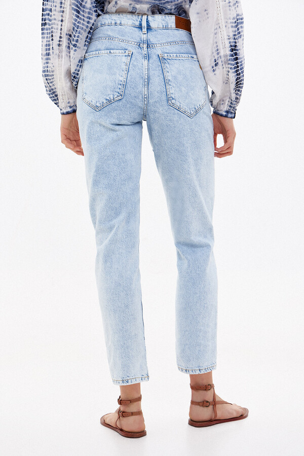Hoss Intropia Olivia. Mom jeans with seam detail Blue