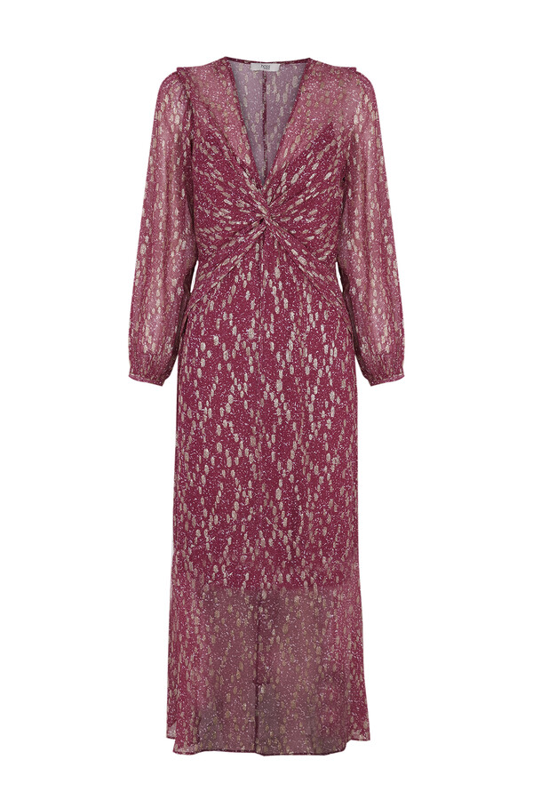 Hoss Intropia Valeria. Midi dress with lurex Purple