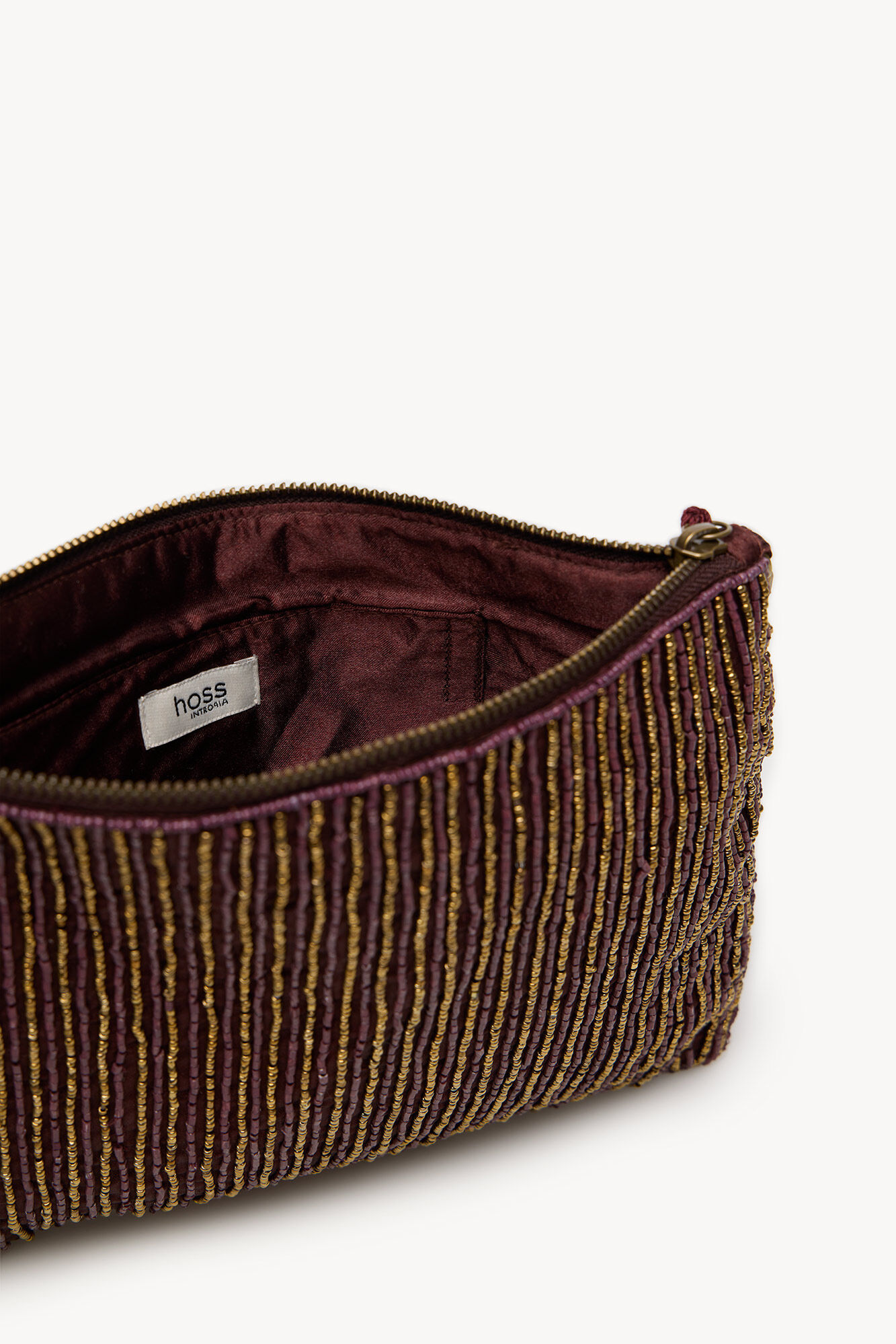 Hoss Intropia Nahia. Beaded bag Burgundy
