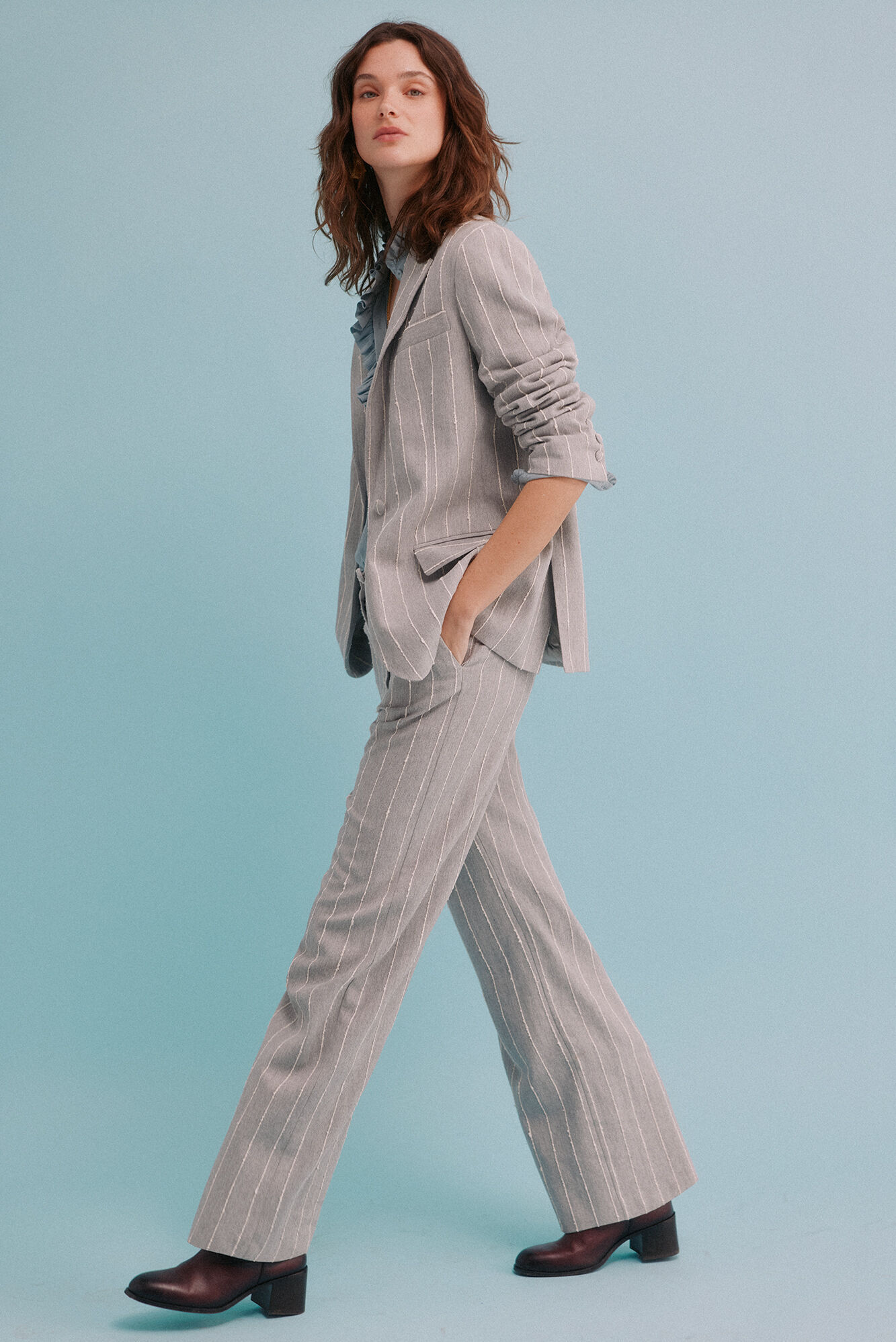 Hoss Intropia Elia. blazer &agrave;s riscas