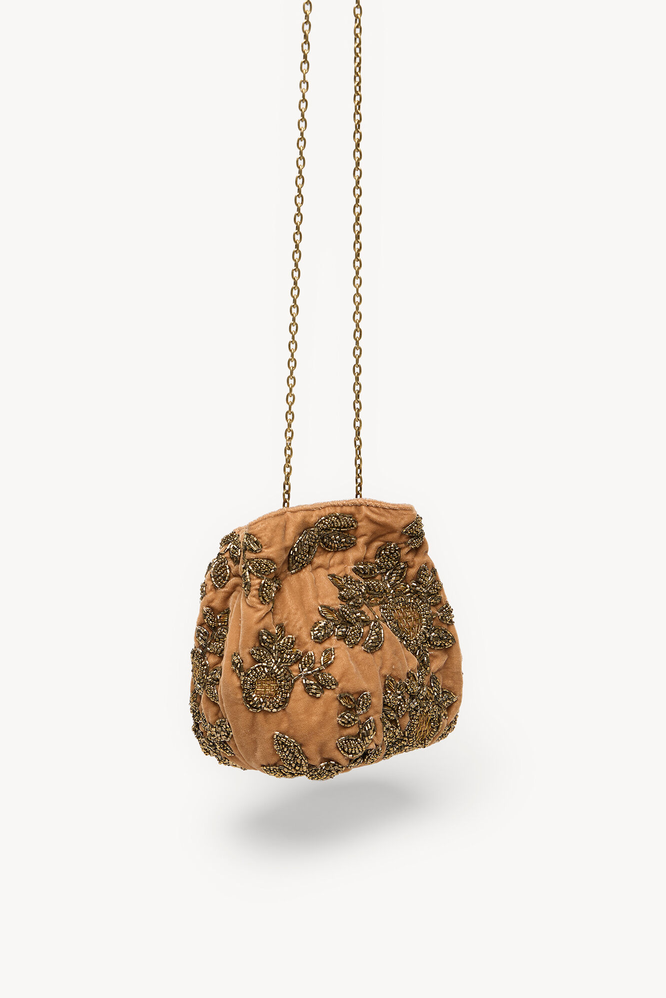Hoss Intropia Nina. Velvet and beaded bag Gold