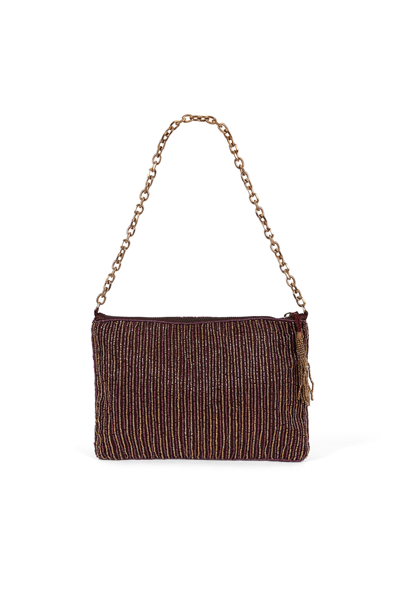 Hoss Intropia Nahia. Beaded bag Burgundy