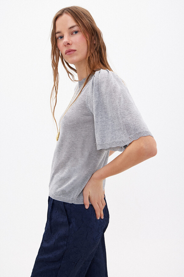 Hoss Intropia Sol. Jumper with cape sleeves  Gray