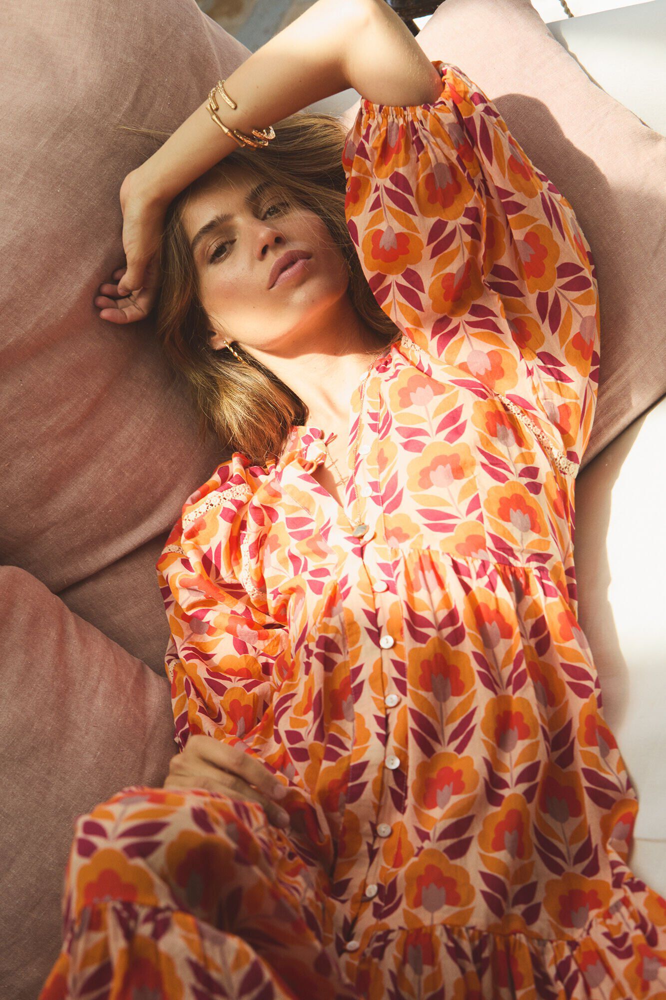 Hoss Intropia Alicia. Midi dress Orange