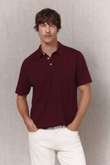 OOTO Polo single jersey Granate
