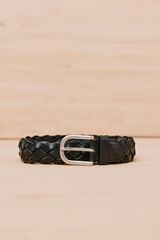 OOTO Braided leather belt Black