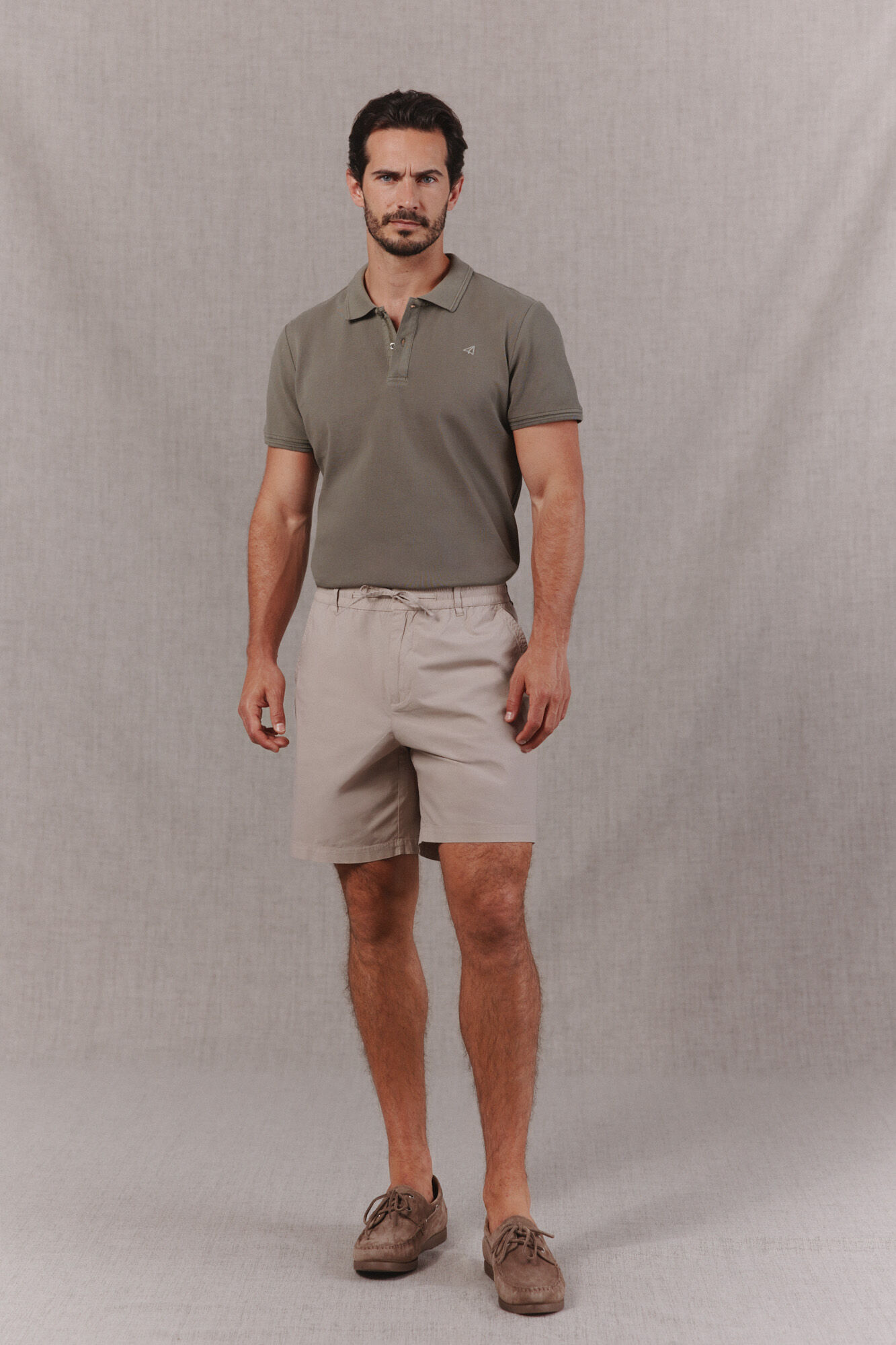 OOTO Washed piqu&eacute; polo shirt with embroidered plane