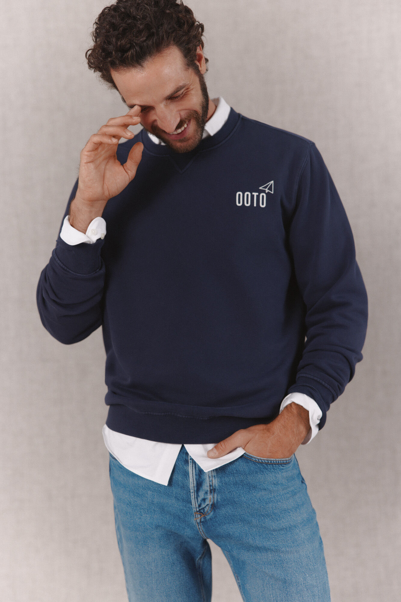 OOTO Sweatshirt b&aacute;sica Azul