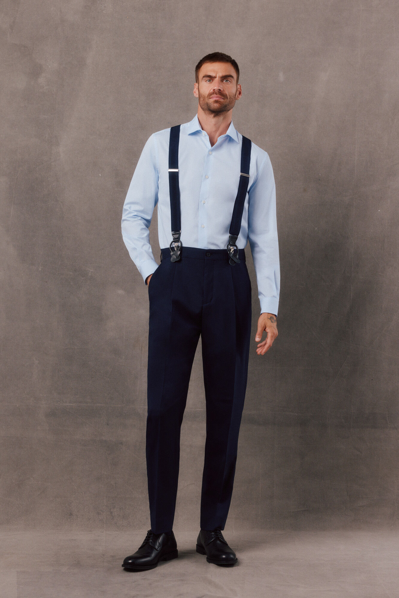 OOTO Navy Panama suit trousers