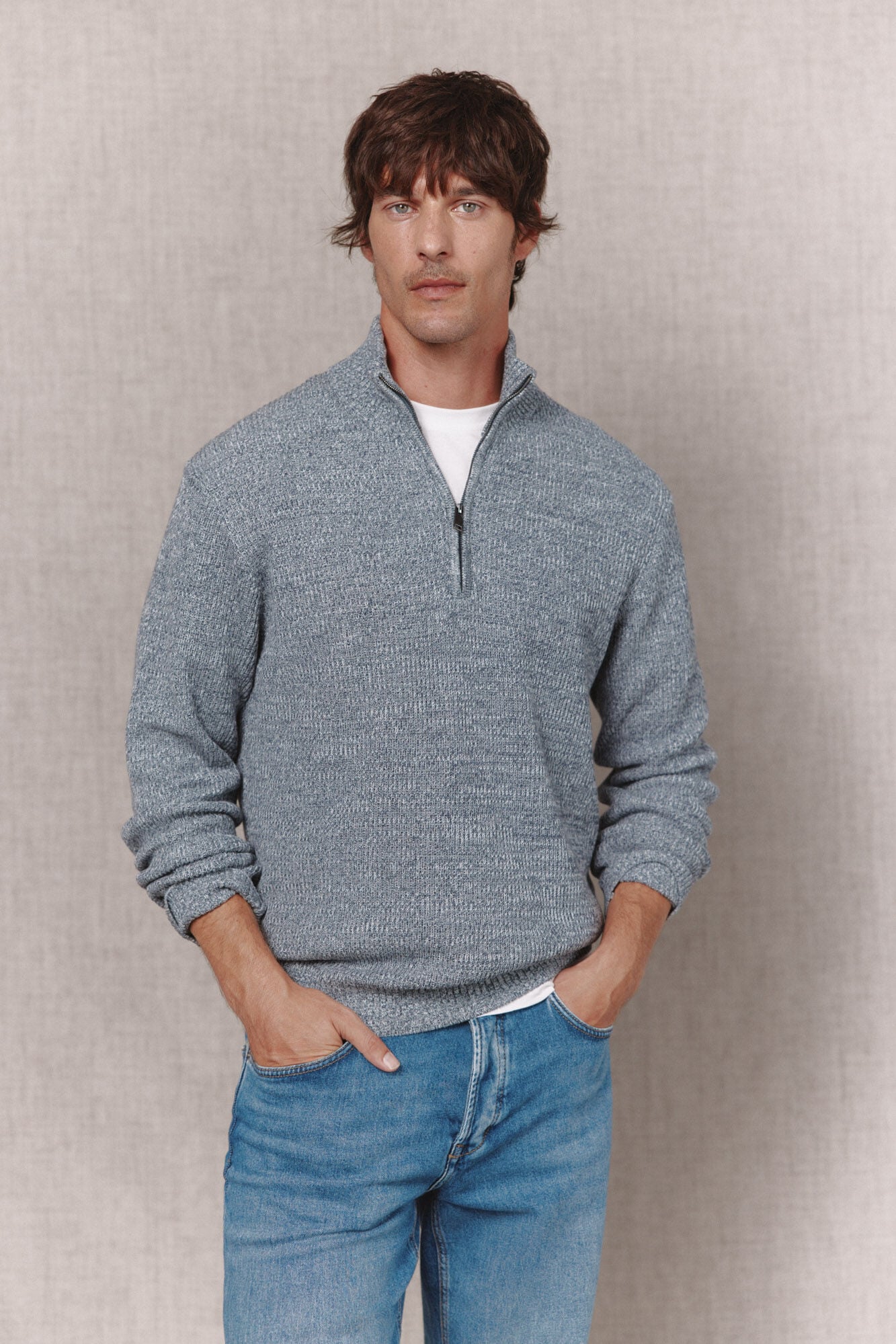 OOTO Jersey torzal cuello camionero