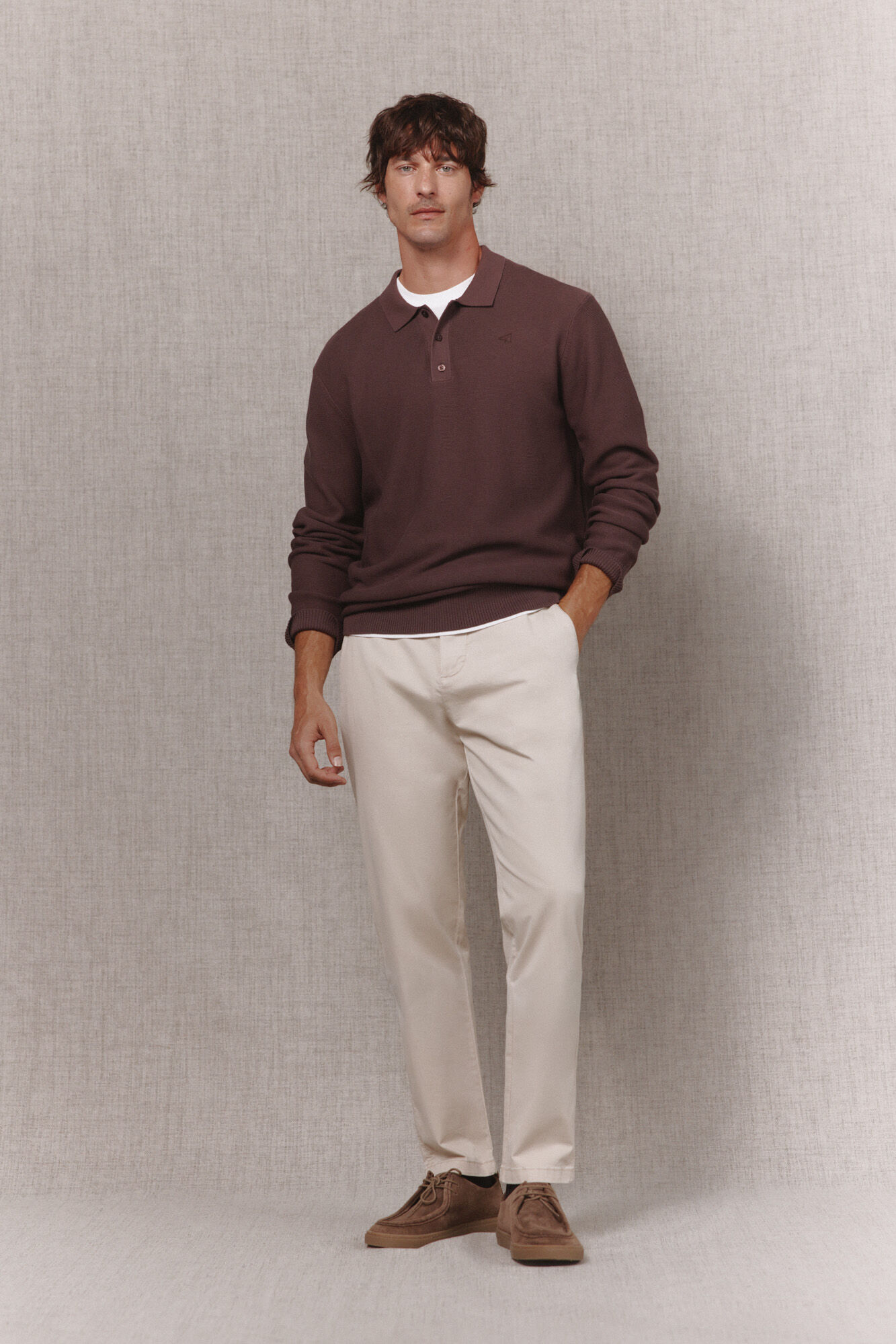 OOTO Cotton polo neck jumper