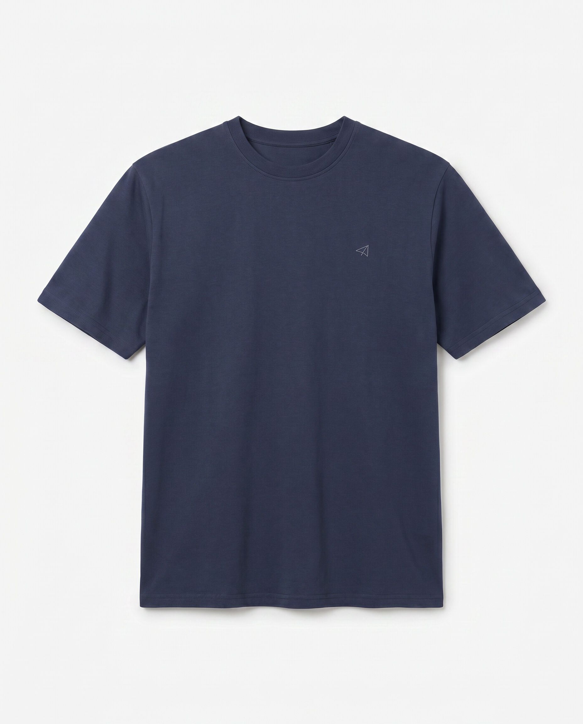 OOTO T-shirt b&aacute;sica lavagem desbotada com bordado avi&atilde;o Azul