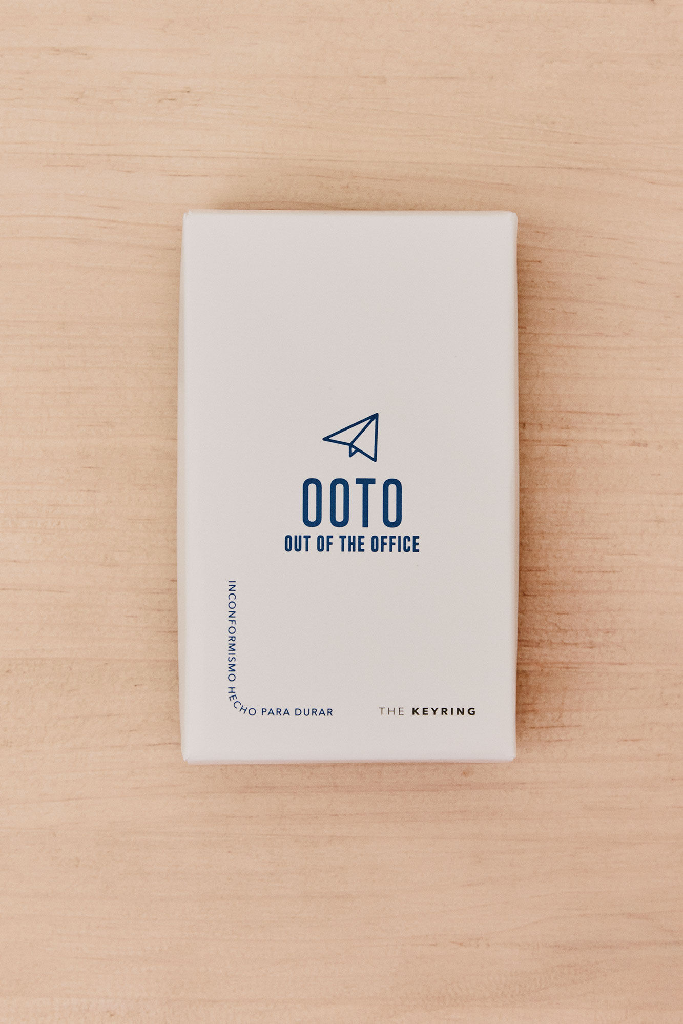 OOTO Leather logo key ring Nude