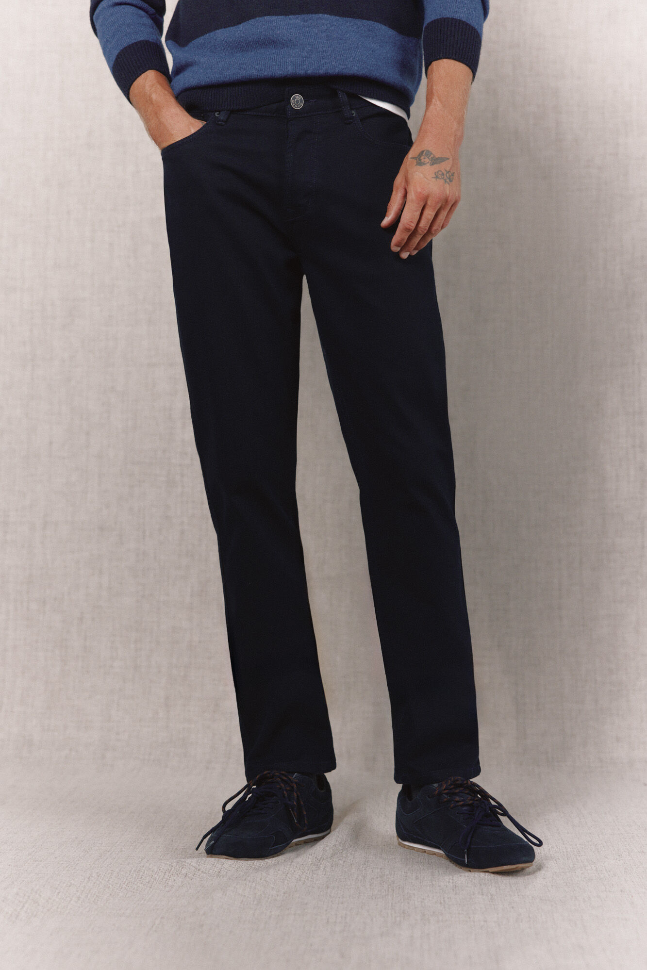 OOTO 5-pocket slim fit jeans Navy