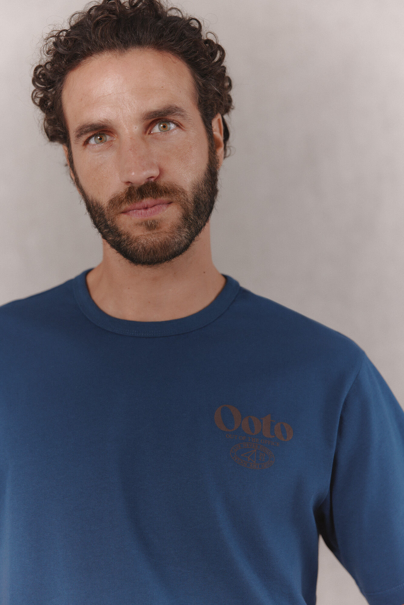 OOTO T-shirt com logo lavada Azul