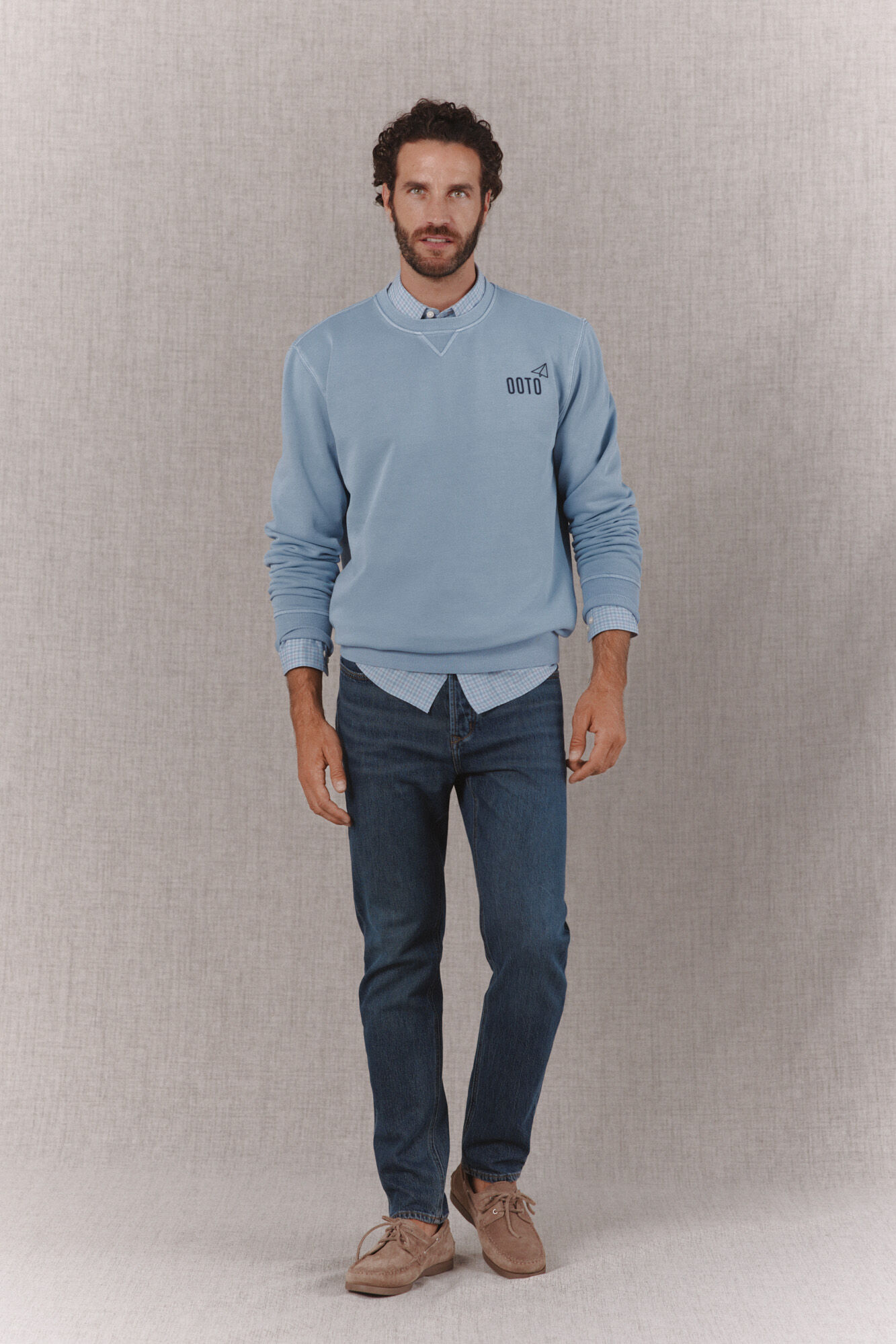 OOTO Sweatshirt b&aacute;sica Azul