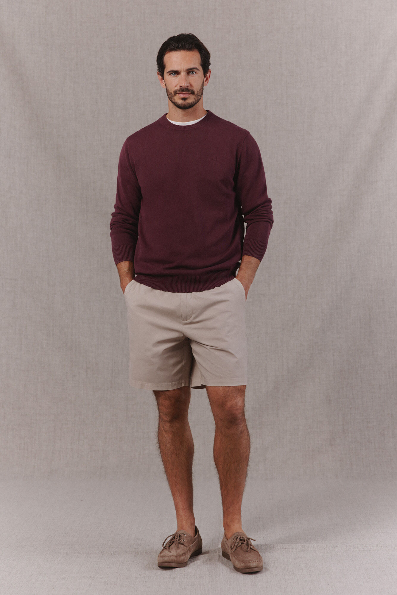 OOTO Basic crew neck jumper Maroon