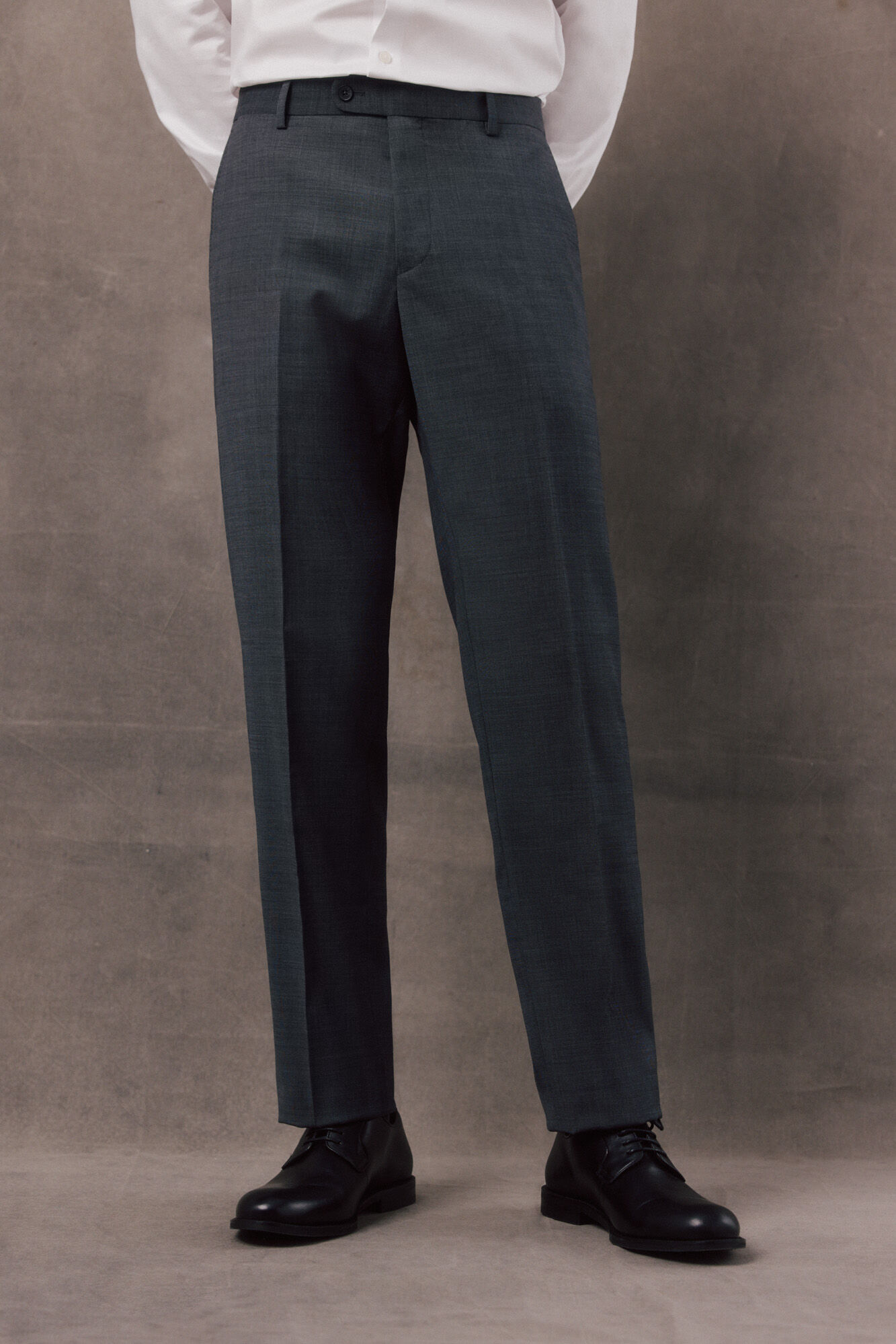 OOTO Grey serge suit trousers