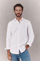 OOTO Camisa oxford lisa de manga comprida Branco