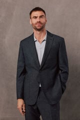 OOTO Americana traje franela gris Gris oscuro