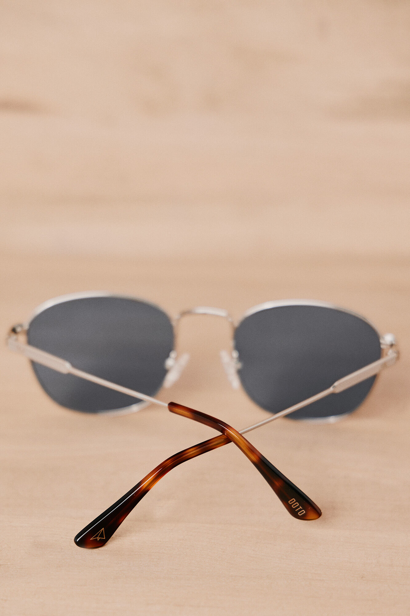 OOTO Silver metal sunglasses Navy