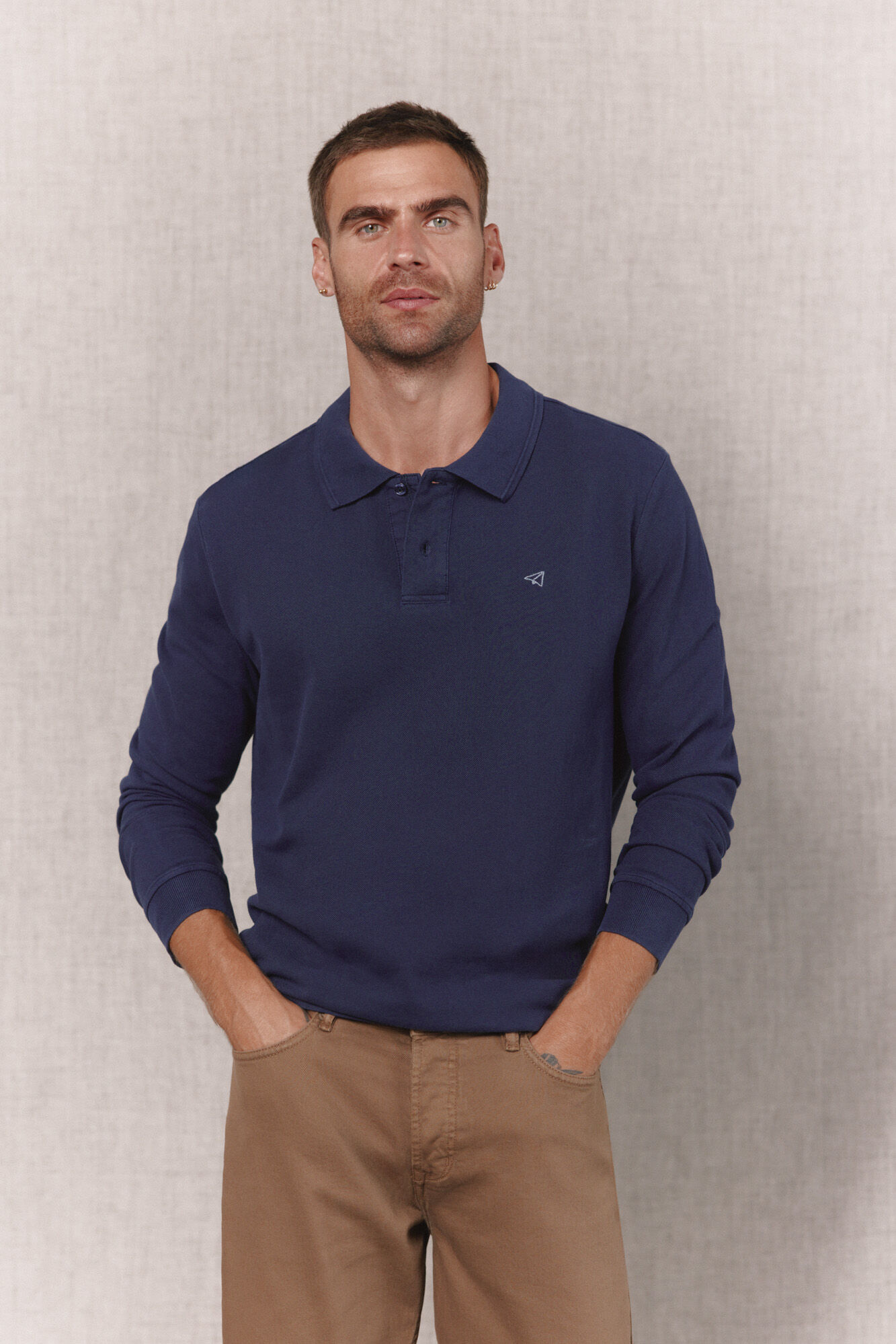 OOTO Piqu&eacute; long sleeve polo shirt
