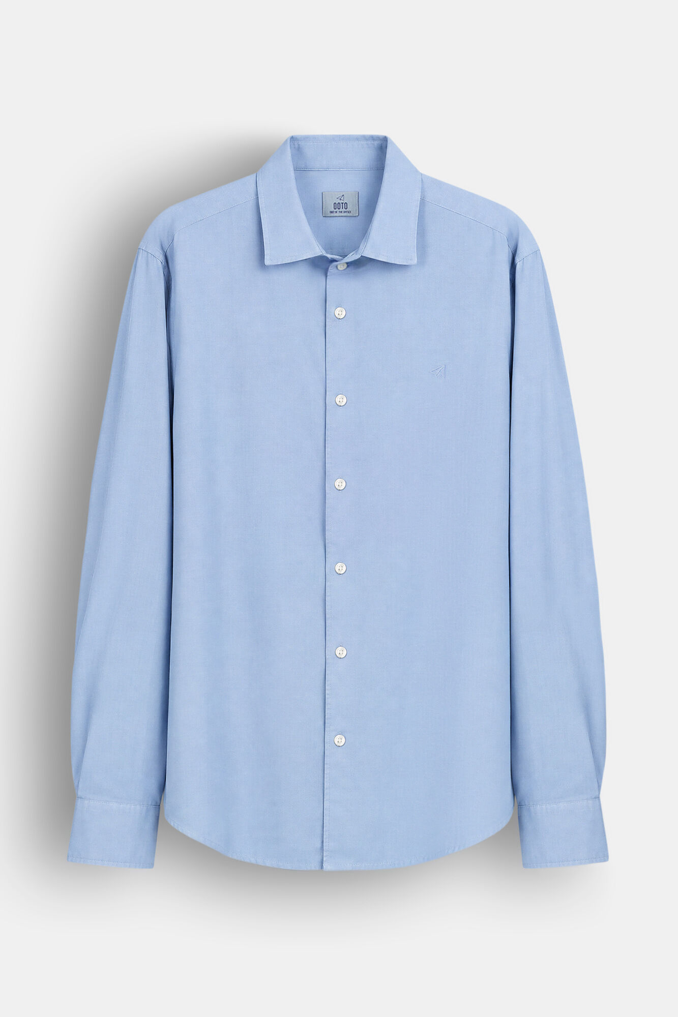 OOTO Camisa lisa fluida manga larga