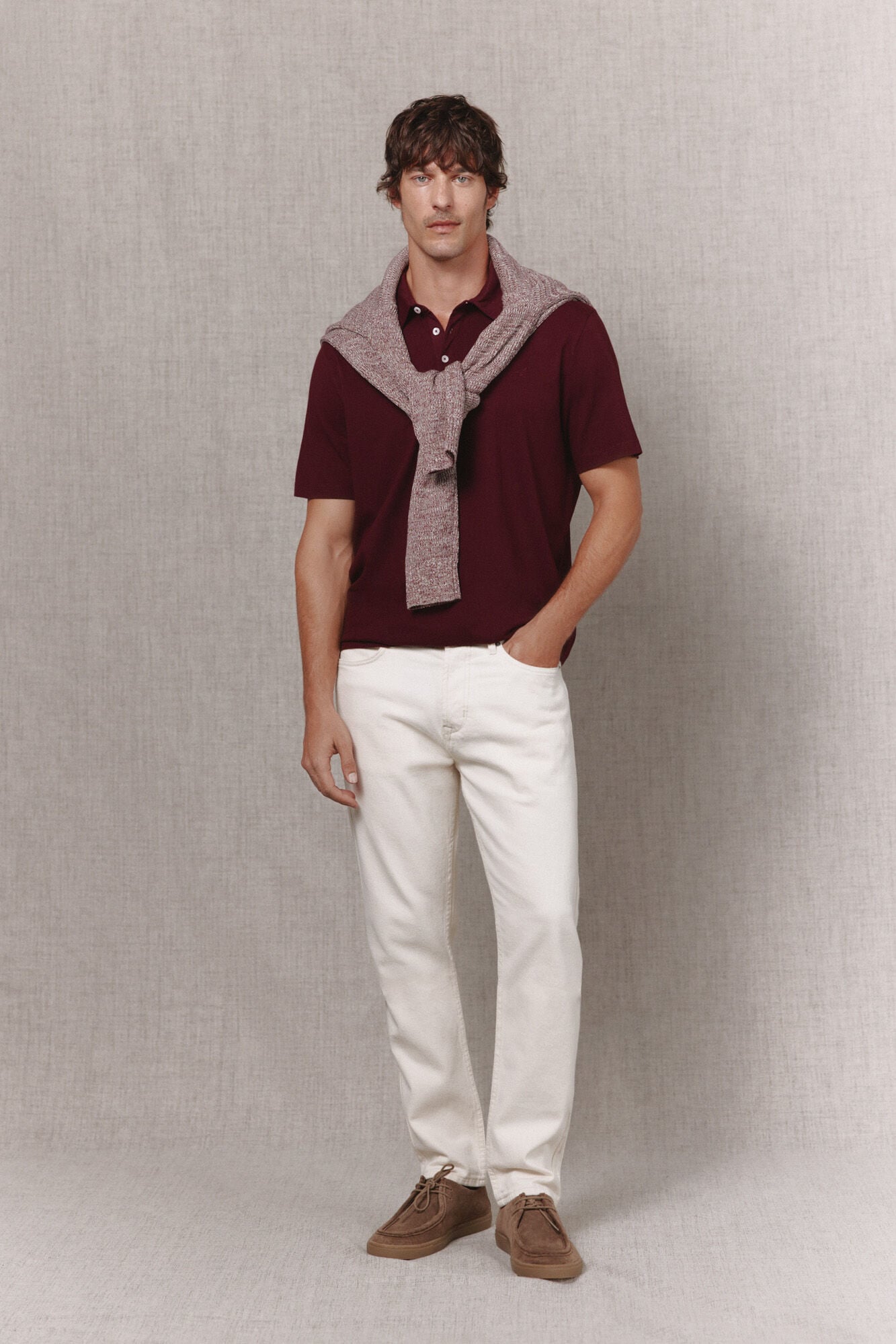 OOTO Polo single jersey Granate