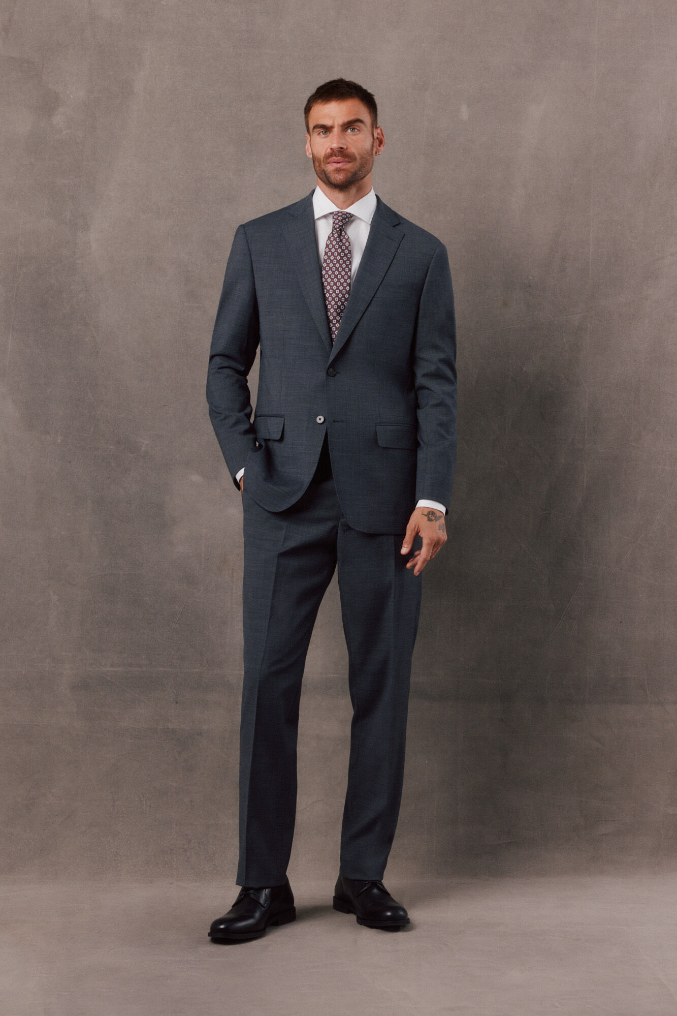 OOTO Grey serge suit trousers
