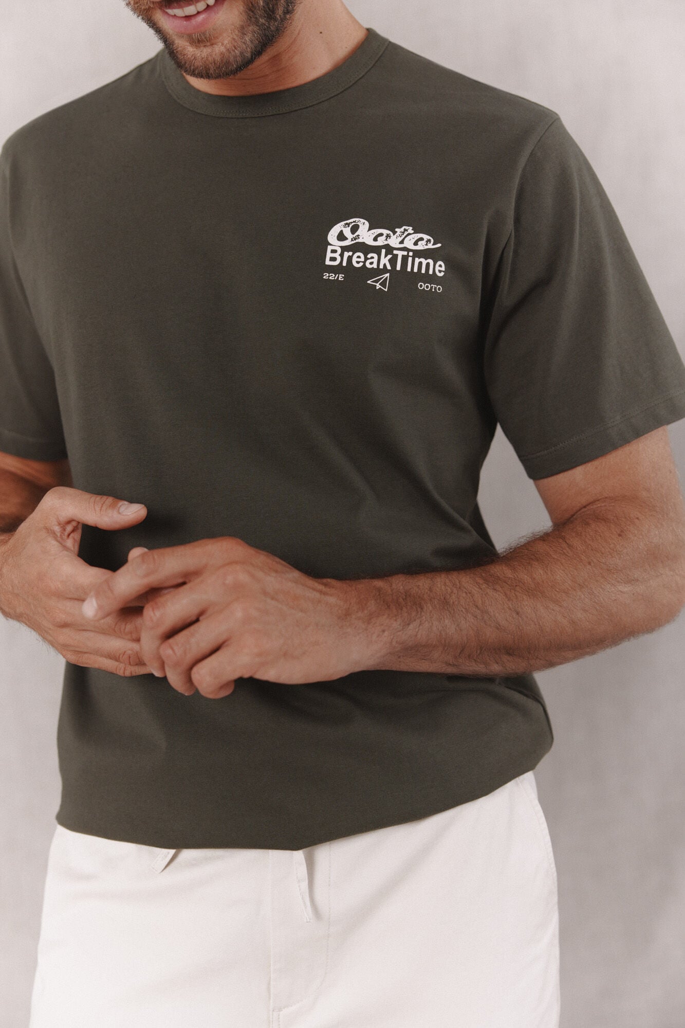 OOTO T-shirt gr&aacute;fica lavada Verde