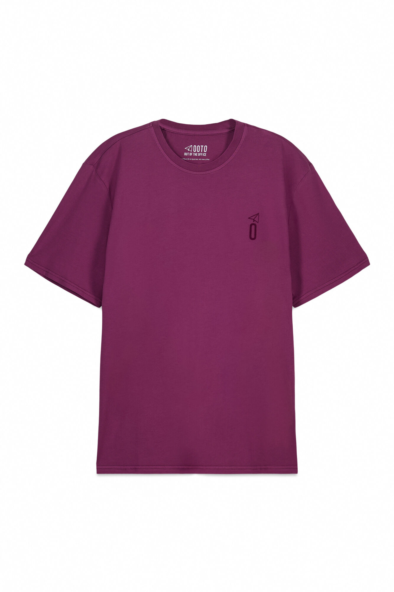 OOTO T-shirt b&aacute;sica lavagem desbotada com estampado Subiu