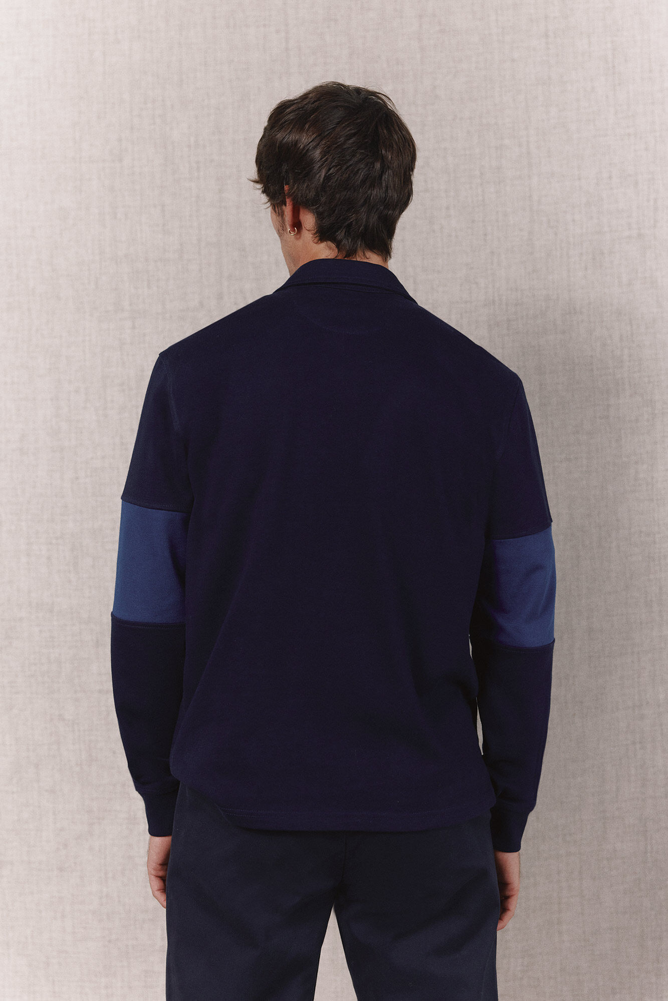 OOTO Polo de rugby com logo Azul