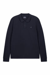 OOTO Piqu&eacute; long sleeve polo shirt Grey