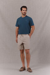 OOTO Lightweight poplin regular Bermuda shorts Beige