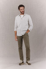 OOTO Pantal&oacute;n vaquero 5 bolsillos slim fit Kaki