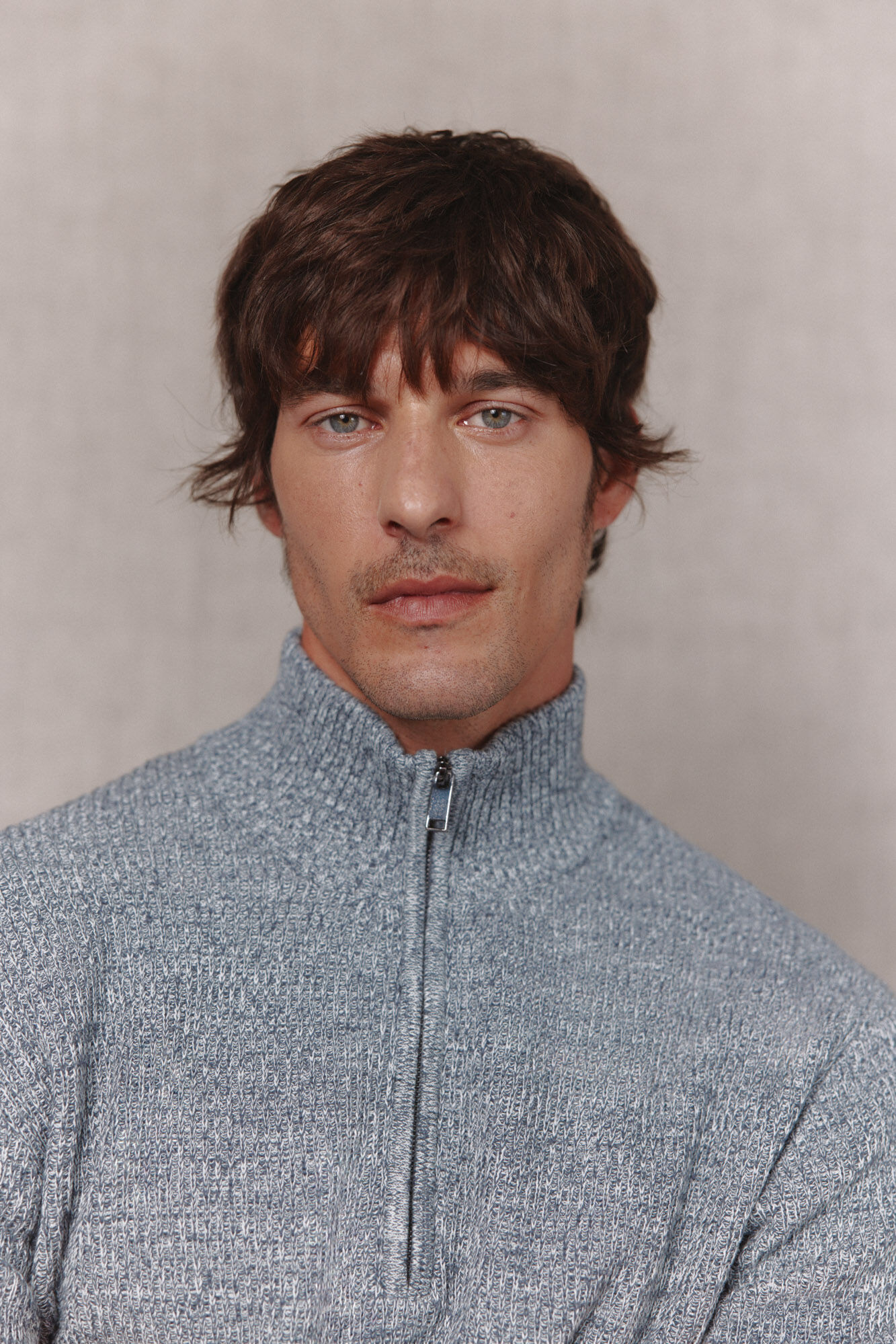 OOTO Jersey torzal cuello camionero Azul oscuro
