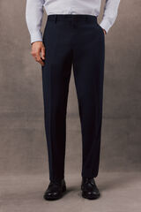 OOTO Navy herringbone tailored trousers Navy