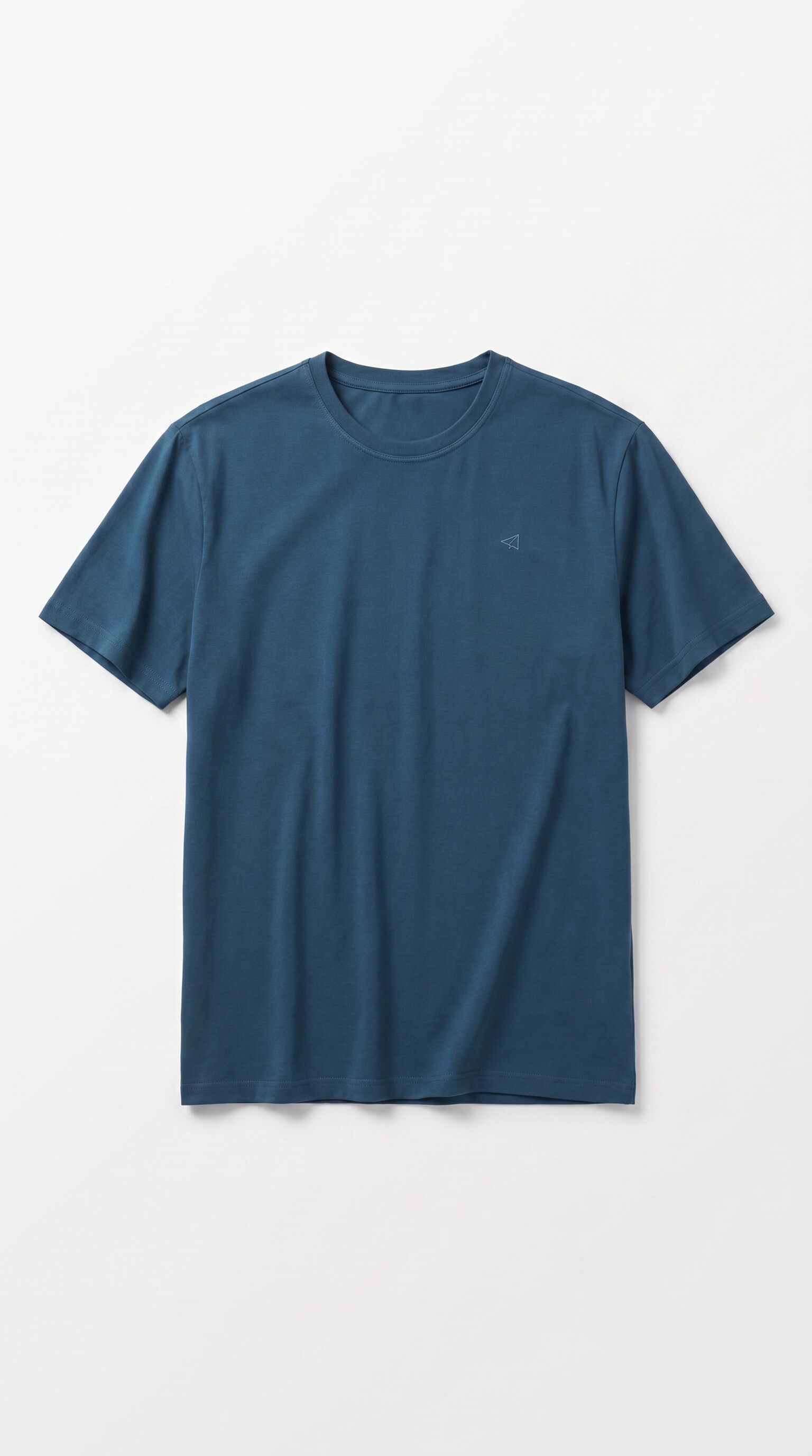 OOTO T-shirt b&aacute;sica lavagem desbotada com bordado avi&atilde;o Azul