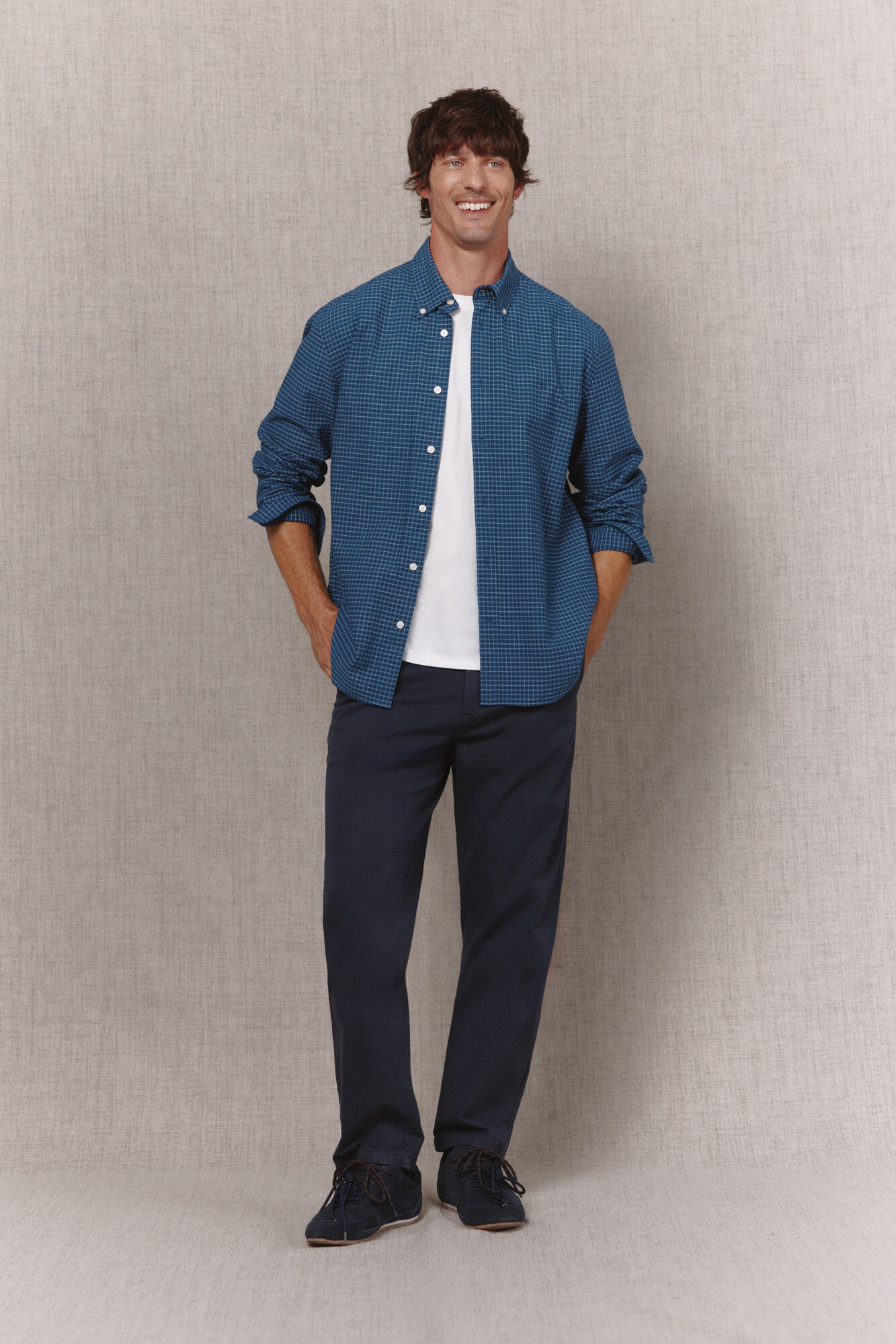 OOTO Camisa twill de cuadros