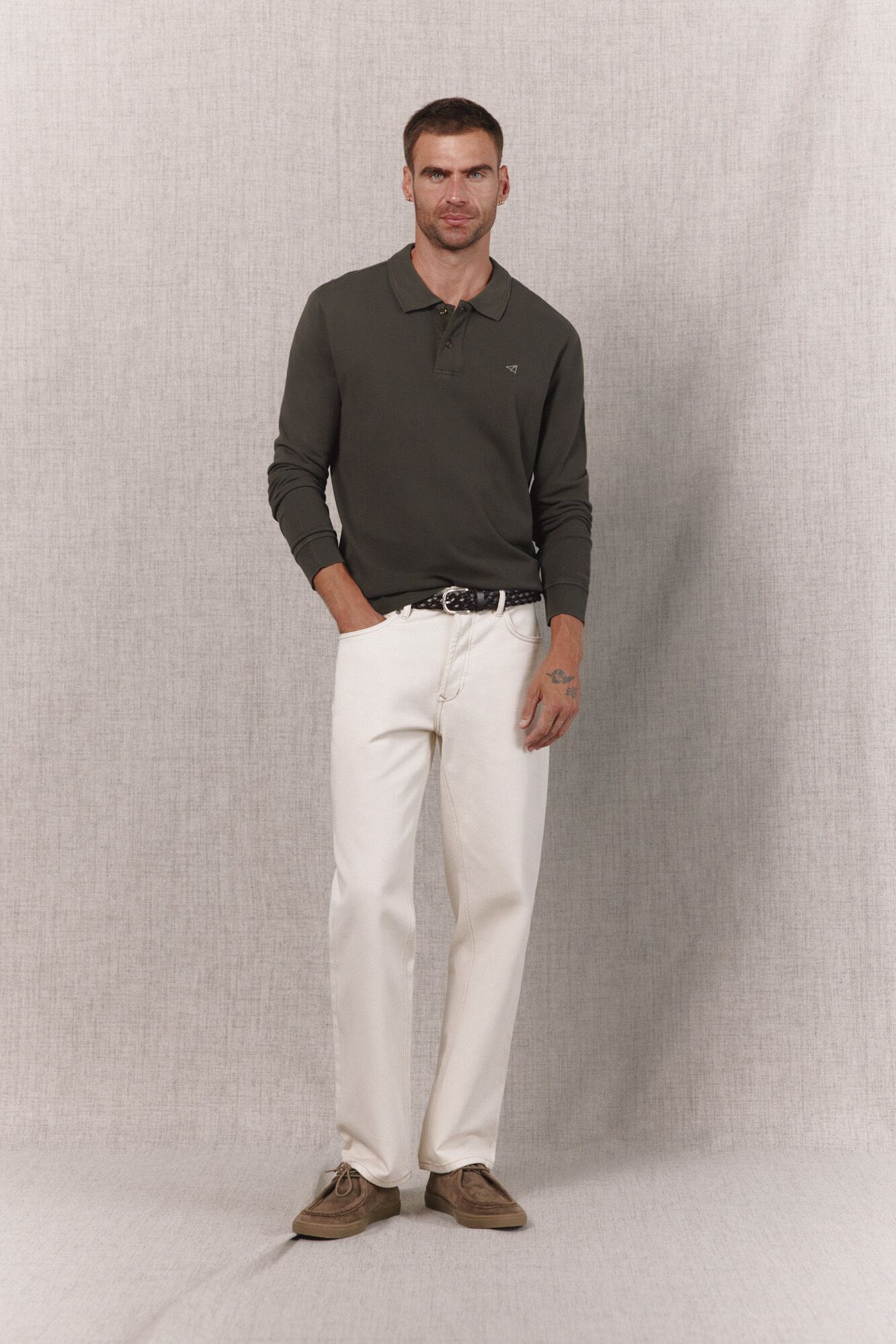OOTO Piqu&eacute; long sleeve polo shirt