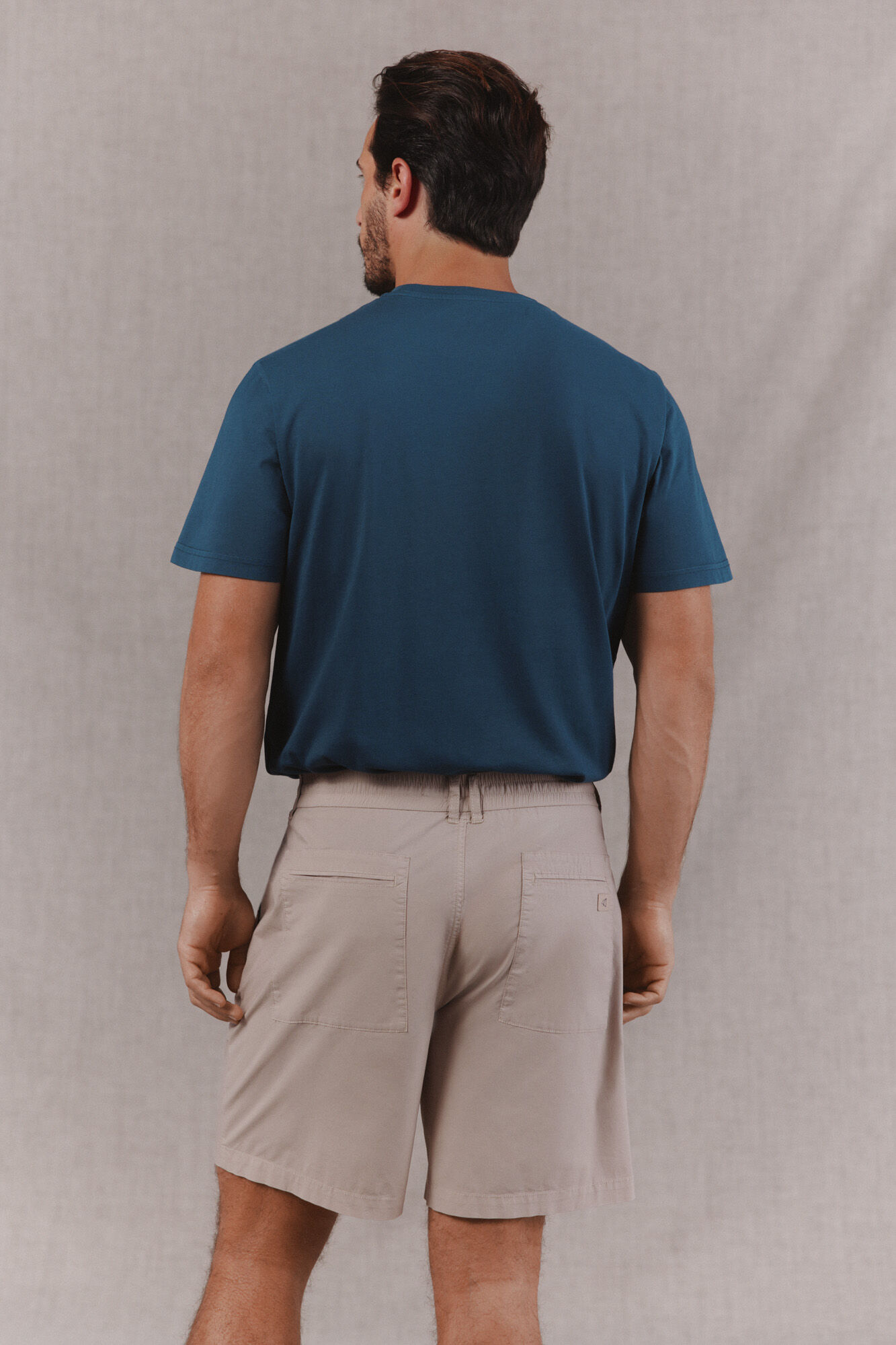 OOTO T-shirt b&aacute;sica lavagem desbotada com bordado avi&atilde;o Azul