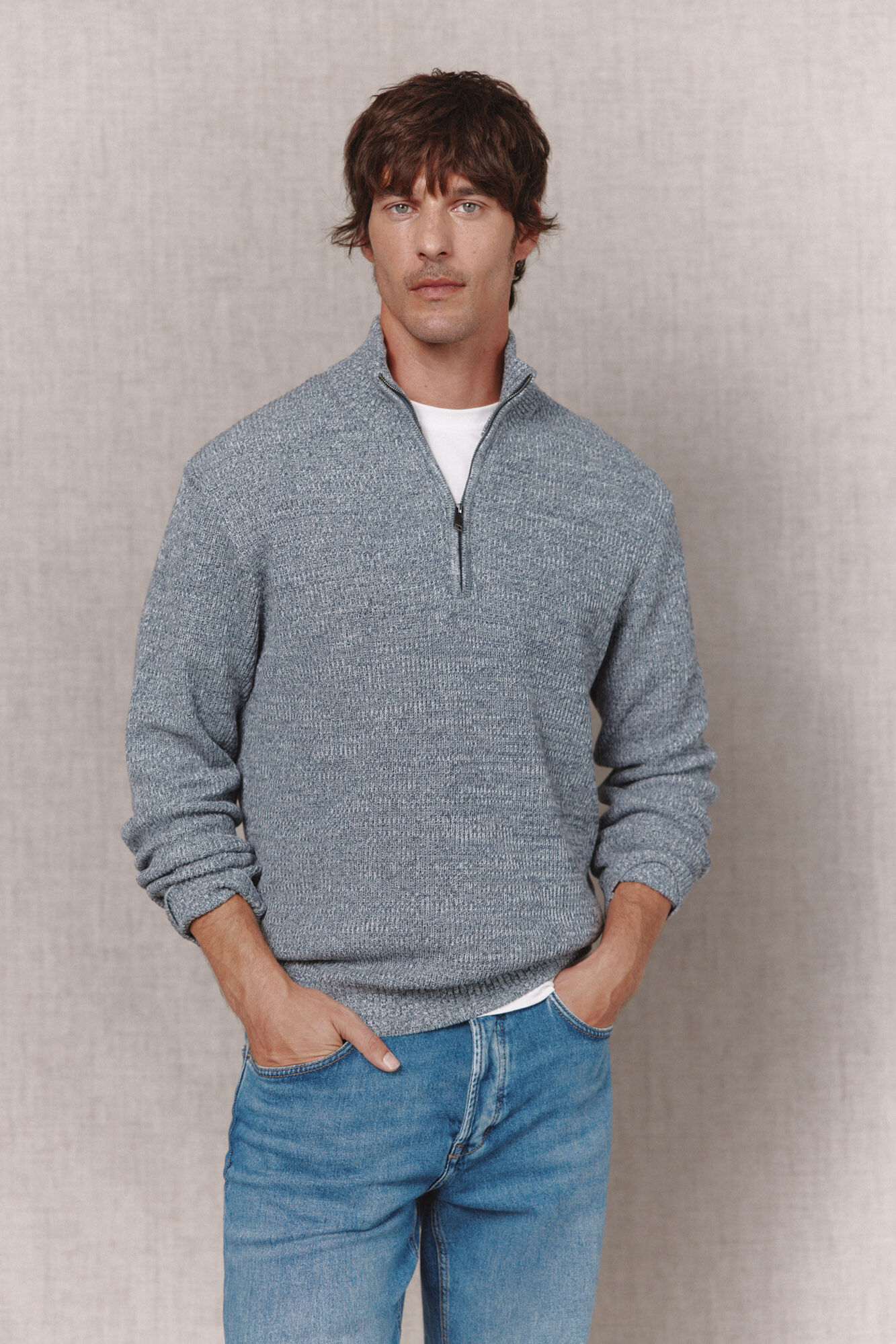 OOTO Jersey torzal cuello camionero