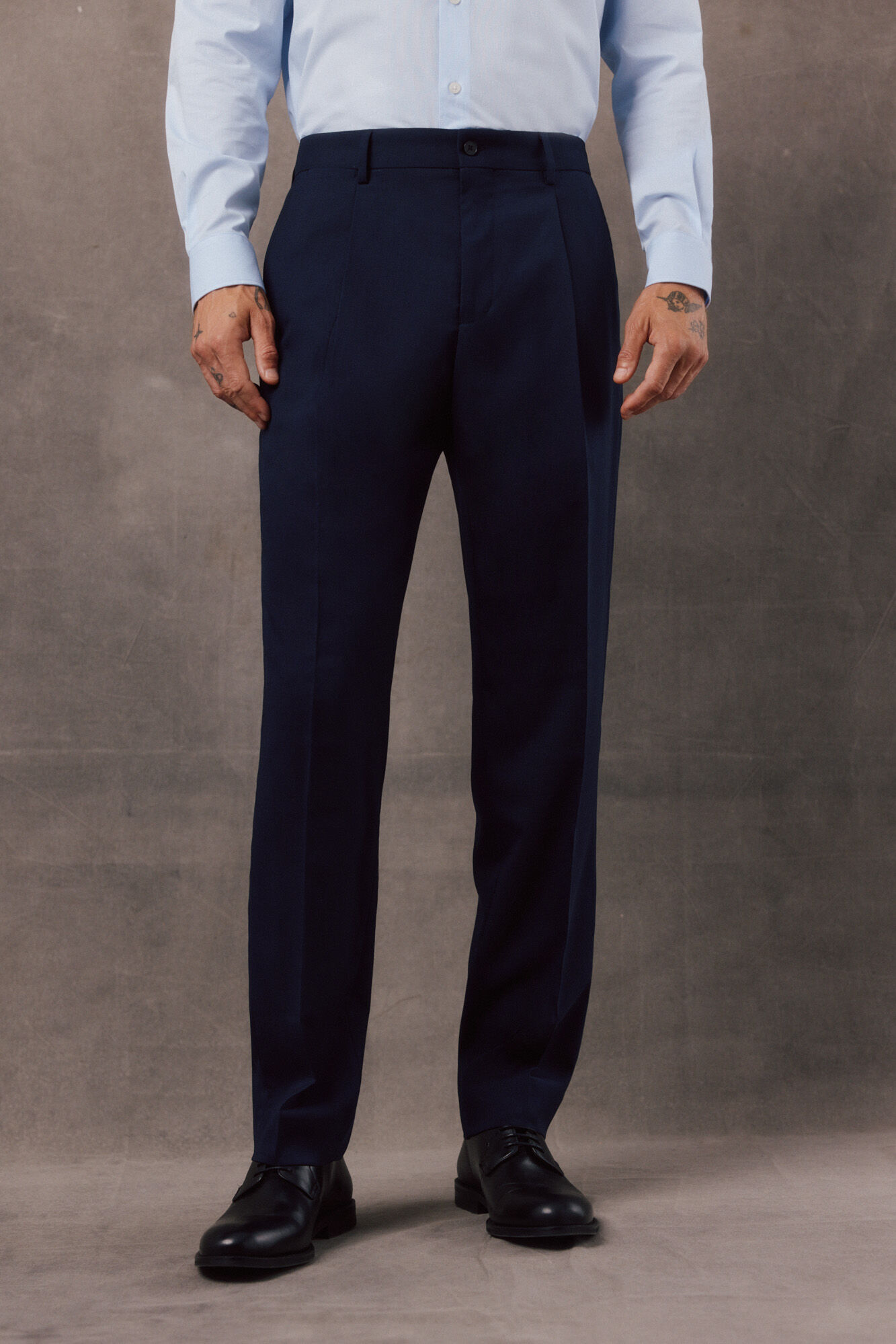 OOTO Navy Panama suit trousers