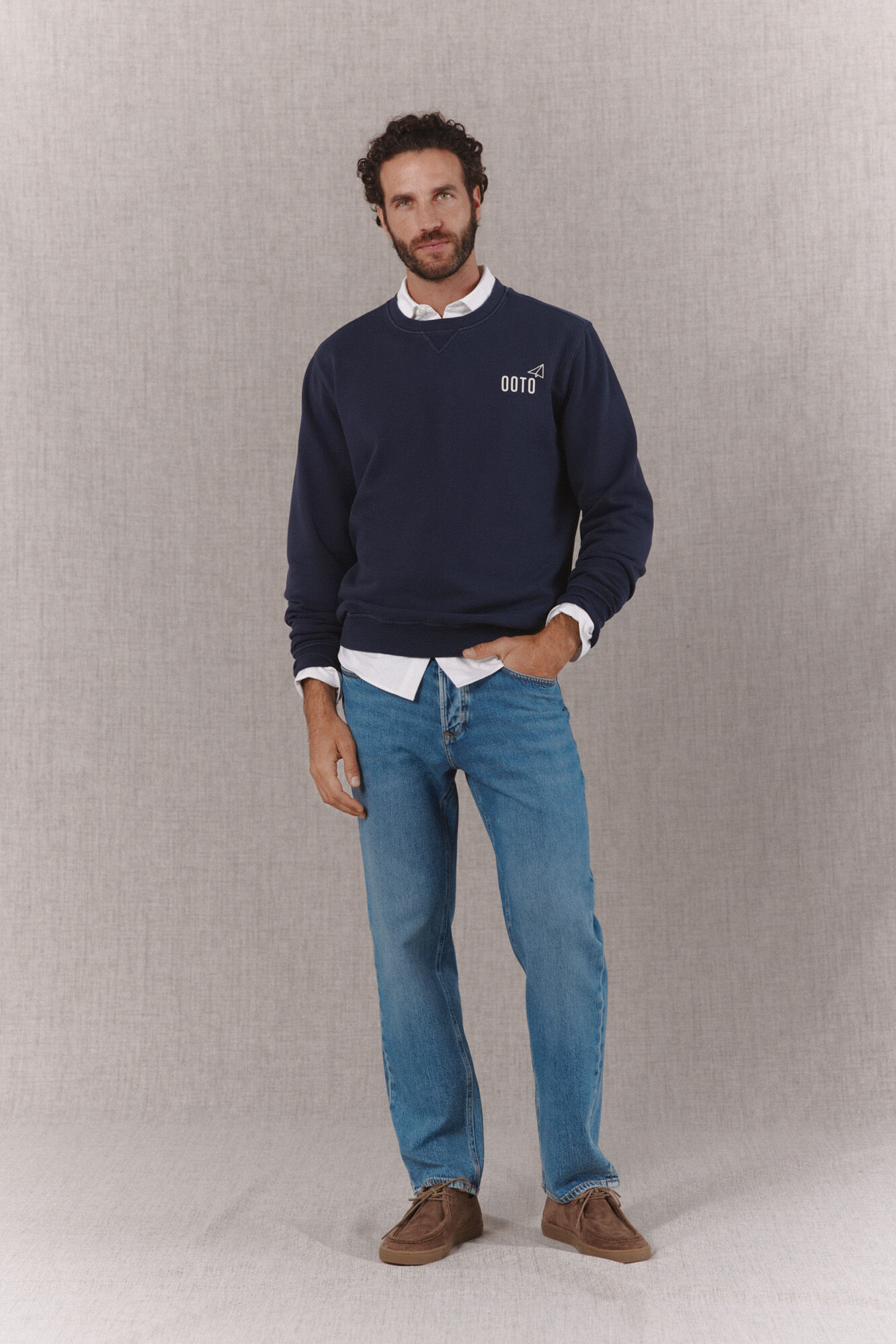 OOTO Sweatshirt b&aacute;sica Azul