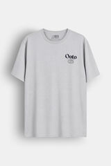 OOTO Camiseta logo lavada Gris
